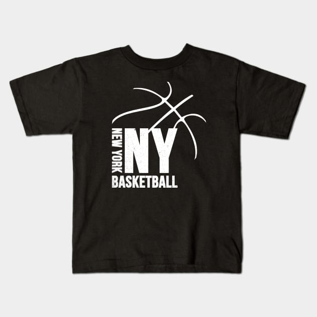 New York Basketball 02 Kids T-Shirt by yasminkul